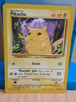 Pokemon Trading Card Game TCG Pikachu Base Set 58/102 Regular 1999 - Image 1