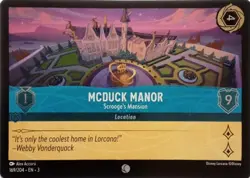 169/204 MCDUCK MANOR SCROOGE'S MANSION INKLANDS FOIL COMMON DISNEY LORCANA CARD - Image 1