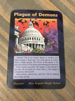 Illuminati New World Order INWO Rare Plague of Demons TCG Card SHIPS FREE! - Image 1