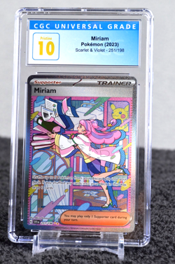 CGC PRISTINE 10 Scarlet & Violet Base Set Miriam 251/198 SIR Pokemon - Image 1
