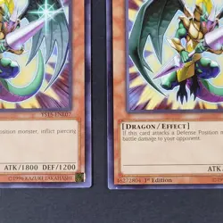 Yugioh TCG - 2x Lancer Lindwurm - YS15-ENL07 - NM - 1st - Saber Force - 2015 - Image 3