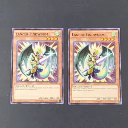 Yugioh TCG - 2x Lancer Lindwurm - YS15-ENL07 - NM - 1st - Saber Force - 2015 - Image 2
