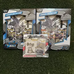 Pokemon TCG: (2) Black Bolt Binder & (1) White Flare Tech Sticker Bundle - Image 1