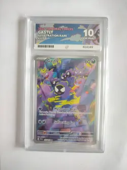 Pokemon TCG Gastly 177/162 Temporal Forces Illustration Rare Ace 10 Gem Mint - Image 1