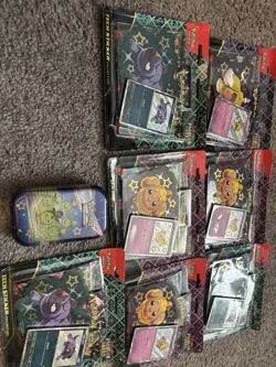 Pokemon Paldean Fates🔥Tech Sticker Collection X 7 an 1 mini tin - Image 2
