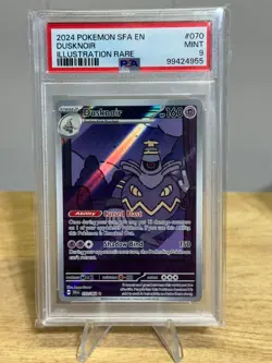 2024 POKEMON SFA EN-SHROUDED FABLE ILLUSTRATION RARE #070 DUSKNOIR PSA 9 - Image 1