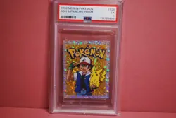 PSA Ash & Pikachu Prism Holo Sticker #S29 Topps Merlin Pokemon Series 1 - 1999 - Image 2