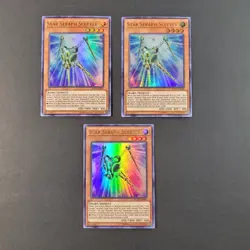 Yugioh TCG - 3x Star Seraph Scepter - DUPO-EN060 - 1st Ed - Ultra Rare - NM 2019 - Image 2