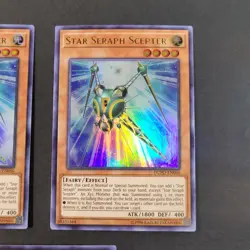 Yugioh TCG - 3x Star Seraph Scepter - DUPO-EN060 - 1st Ed - Ultra Rare - NM 2019 - Image 4