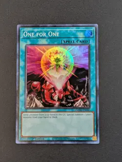 Yugioh TCG - 1x One for One - AMDE-EN040 - NM - 1st Edition - Super Rare - 2023 - Image 4