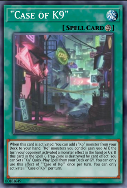 Yugioh! 3x “A Case For K9" Justice Hunters JUSH-EN040 2025 - Image 1