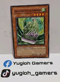 YUGIOH BARRIER STATUE OF THE STORMWINDS 1ST EDITION COMMON CDIP LIGHT PLAYED - Image 1