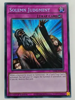 Yu Gi Oh - RA02-EN075 Solemn Judgment - Secret Rare - Image 1