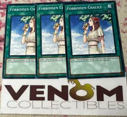 3x (M/NM) - Forbidden Chalice - SDPL-EN024 - Common - 1st Edition YuGiOh - Image 1