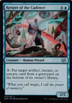 054/287 KEEPER OF THE CADENCE UNCOMMON THE BROTHER'S WAR MTG CARD - Image 1