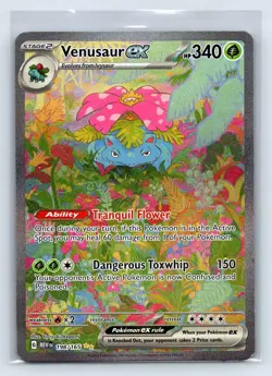 Pokemon TCG Venusaur EX Full Art Holo Card 198/165 Scarlet & Violet 151 Series - Image 1