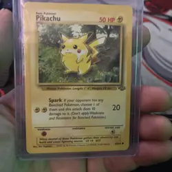 Pikachu Pokemon Card Lv. 14 Base Set 60/64 HP Spark Attack - Image 1