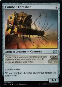 035/287 COMBAT THRESHER UNCOMMON THE BROTHER'S WAR MTG CARD - Image 1