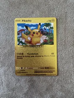Pokemon Pikachu TCG Gold Foil Card #075/073 - Image 1