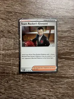 Team Rocket's Giovanni 174/182 Cosmos Holo Promo Pokemon Card - Image 1