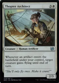 029/287 THOPTER ARCHITECT UNCOMMON THE BROTHER'S WAR MTG CARD - Image 1