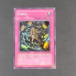 Yugioh TCG - Greed - SOD-EN055 - NM - 1st Edition - Super Rare - Trap Card, 2005 - Image 2