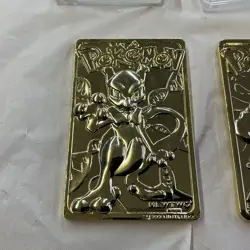 1999 Pokemon 24K Gold Plated Trading Card Limited Edition Burger King Lot Of 4 - Image 2