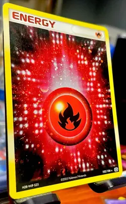 Fire 🔥 Energy 102/106 Pokemon TCG Card Rare Holo LP - Image 2