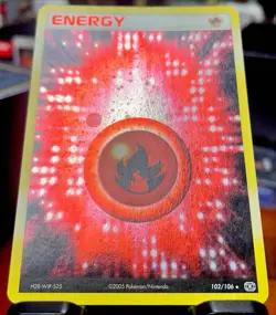 Fire 🔥 Energy 102/106 Pokemon TCG Card Rare Holo LP - Image 4