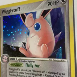 WIGGLYTUFF Holo 13/100 Reverse Holo EX Crystal Guardians Pokemon Card - SWIRL - Image 3