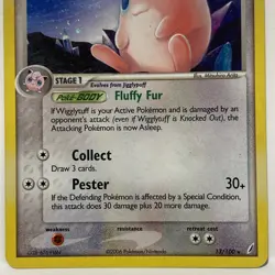 WIGGLYTUFF Holo 13/100 Reverse Holo EX Crystal Guardians Pokemon Card - SWIRL - Image 5