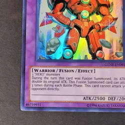 Yugioh TCG - Vision Hero Trinity - GENF-EN091 - NM - Super Rare, Unlimited 2011 - Image 3