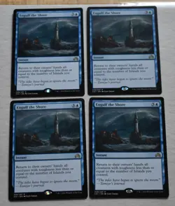 MTG 4x Rare Blue Instant ENGULF THE SHORE - Image 1