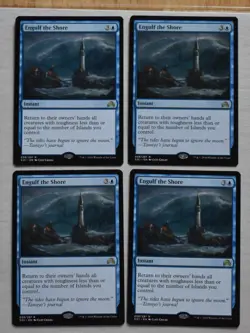 MTG 4x Rare Blue Instant ENGULF THE SHORE - Image 2