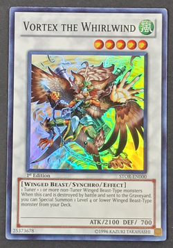 Yugioh TCG - Vortex The Whirlwind - STOR-EN000 - NM - 1st Ed - Super Rare - 2011 - Image 1