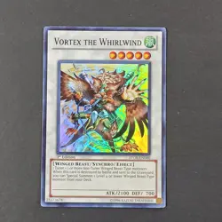 Yugioh TCG - Vortex The Whirlwind - STOR-EN000 - NM - 1st Ed - Super Rare - 2011 - Image 2