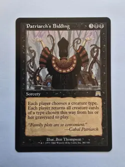MTG Patriarch's Bidding Onslaught Regular Rare #161 Lp Condition - Image 1