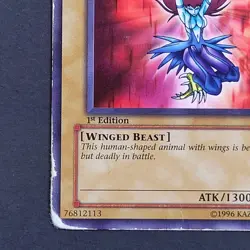 Yugioh TCG - Harpy Lady (Uncensored OG Artwork) - MRD-008 - HP 1st Vintage 2002 - Image 3