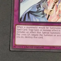 Yugioh TCG - Solemn Warning - NKRT-EN026 - NM/LP - Platinum Rare - Limited 2014 - Image 3