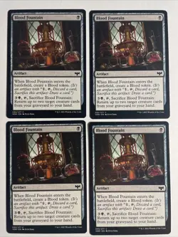 4x Mtg Crimson Vow Blood Fountain NM/M Magic The Gathering - Image 1