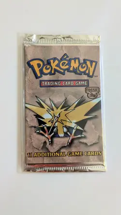 Pokemon Fossil Booster Pack - ZAPDOS Art - Sealed 1999 Read - Image 1