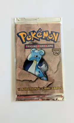 Pokemon Fossil Booster Pack - LAPRAS Art - Sealed 1999 Read - Image 1