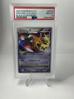 PSA 8- Pokemon Giratina Lv.X # DP38 2009 Pokemon D&P Black Star Ultra Rare Promo - Image 1