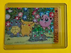 PIKACHU SQUIRTLE BULBASAUR JIGGLYPUFF Pokemon Vending Prism Sticker Foil NM - Image 1