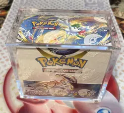 Pokemon Brilliant Stars Booster Box Sealed Acrylic Case Dented Corner see pic - Image 1
