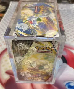 Pokemon Brilliant Stars Booster Box Sealed Acrylic Case Dented Corner see pic - Image 2