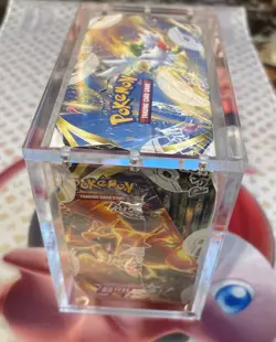 Pokemon Brilliant Stars Booster Box Sealed Acrylic Case Dented Corner see pic - Image 3