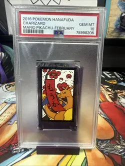 PSA 10 2016 Charizard Pokemon Hanafuda Mario Pikachu February Gem Mint Nintendo - Image 1