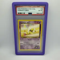 2000 Pokemon Gym Challenge 1st Edition Sabrina s Abra #93/132 PSA 6 EX-MT - Image 1
