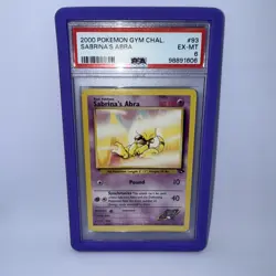2000 Pokemon Gym Challenge 1st Edition Sabrina s Abra #93/132 PSA 6 EX-MT - Image 2